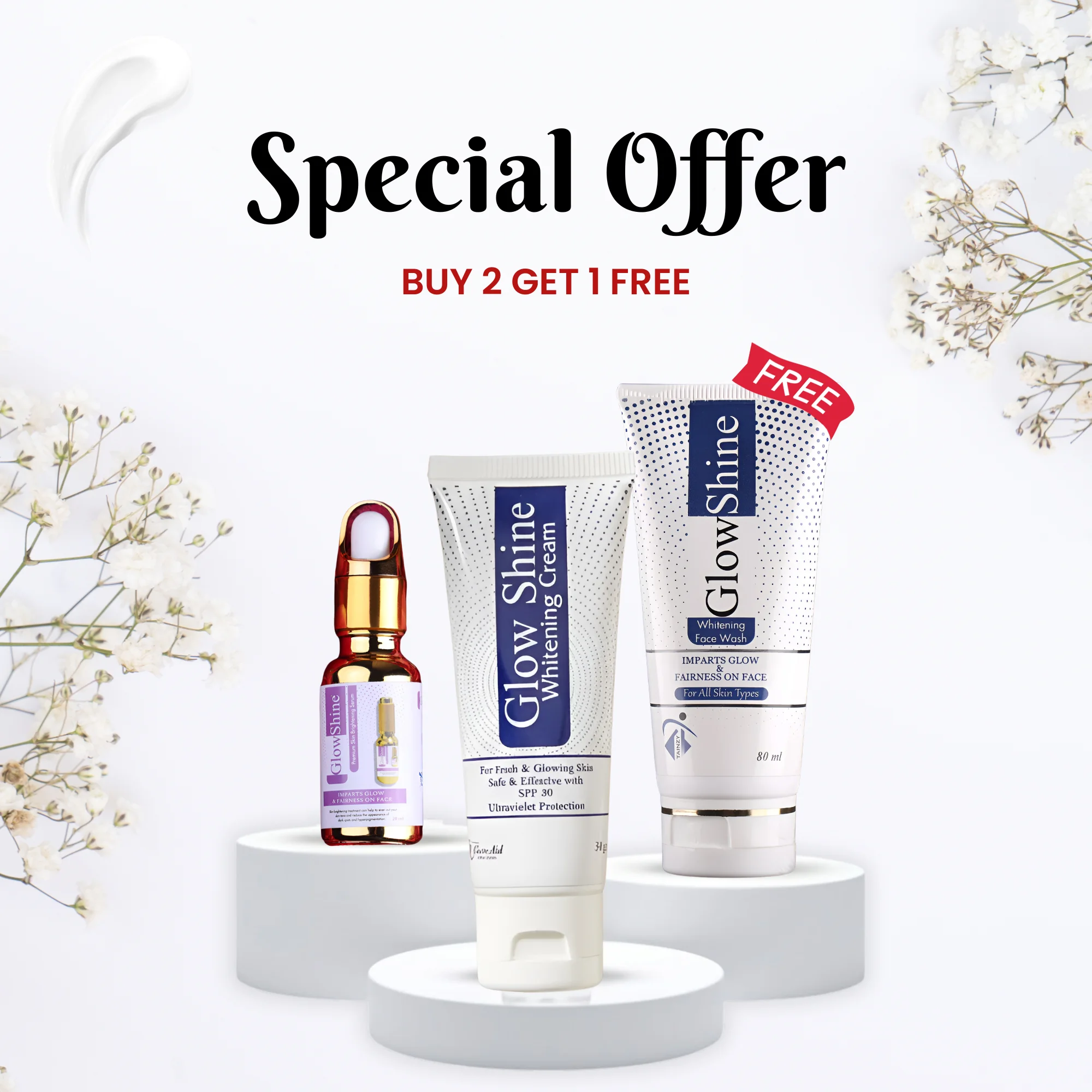 Glowshine Pore Refinement &Amp; Whitening Bundle - Buy 2 Get 1 Free 1 GlowShine Pore Refinement & Whitening Bundle